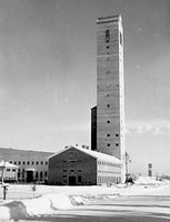 Kaivoksen kaivostorni 1956. Outokumpu Oy, Kuva- ja ääniarkisto
